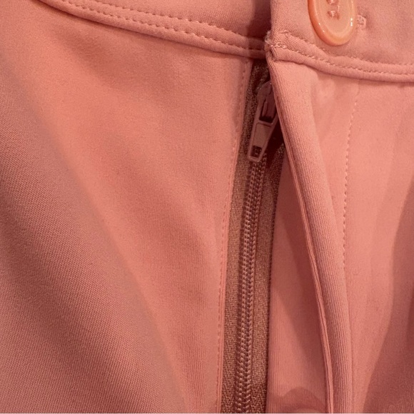 Halara $50 M SculptKnit High Waisted Side Flap Pocket Flare Cargo Pants PINK EUC - Picture 12 of 14